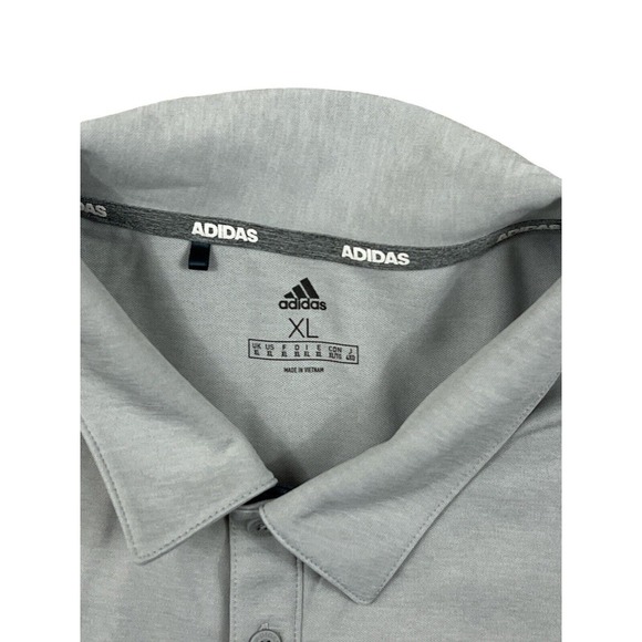 Adidas Men Short Sleeve Gray Polo Shirt Sz XL - Picture 5 of 7